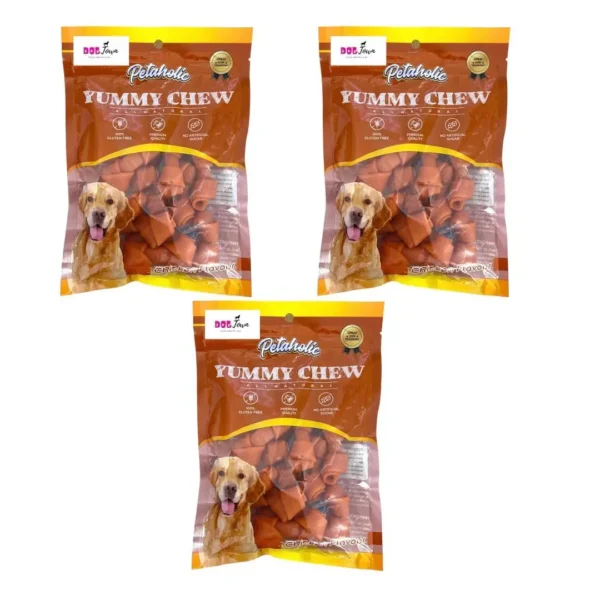 Dogaholic Yummy Chew Chicken Knotted Dog Treats