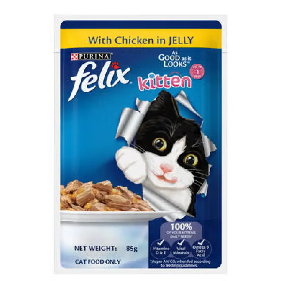 Felix With Chicken Kitten In Jelly 85gm