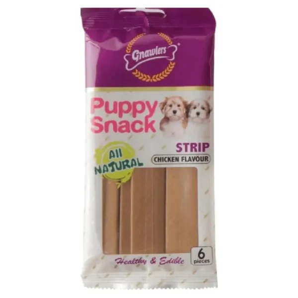 Gnawlers Puppy Snack Strip Pouch 80g