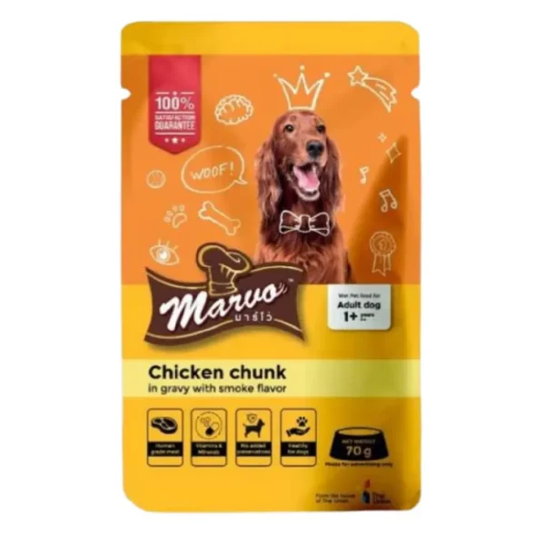 Marvo Pouch Gravy for Dogs Chicken Pate 70g