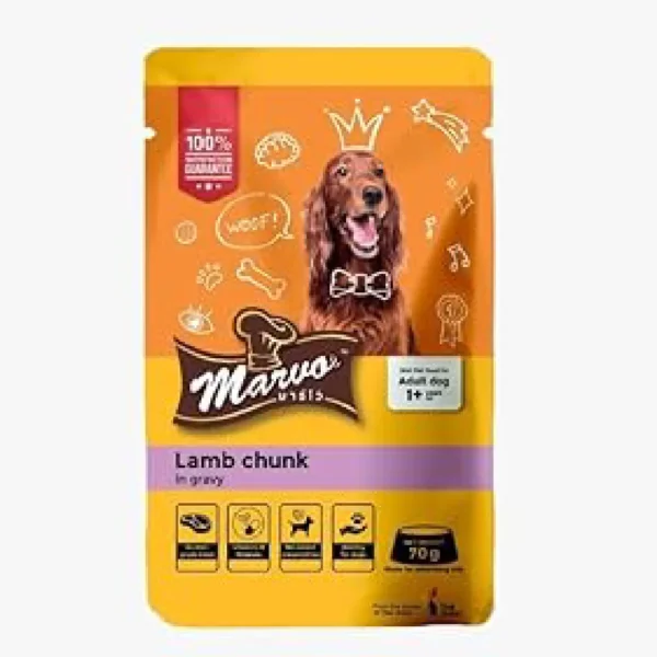 Marvo Pouch Gravy for Dogs Lamb Chunks 70g