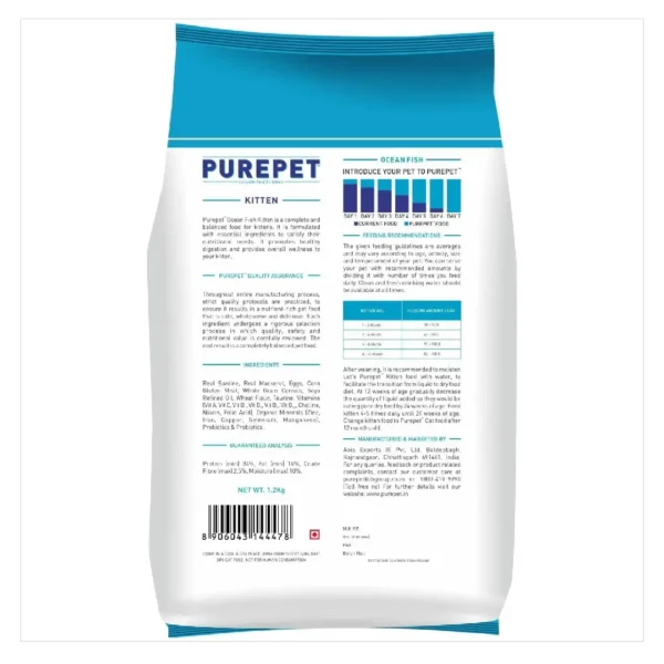 Purepet Ocean Fish Kitten Dry Food 1