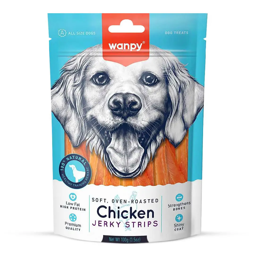 Wanpy Chicken Jerky Strips Dog Treat