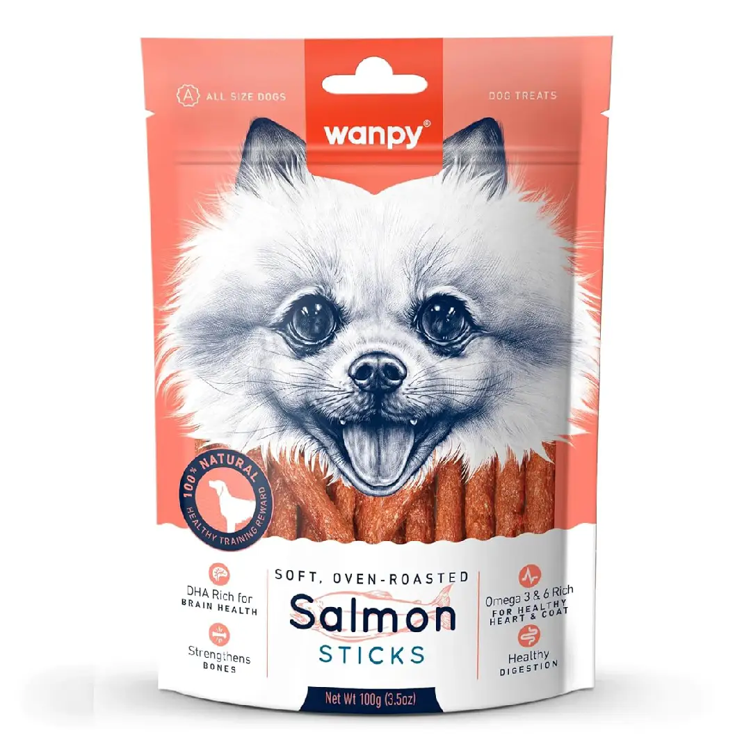 Wanpy Salmon Sticks Treats for Dogs